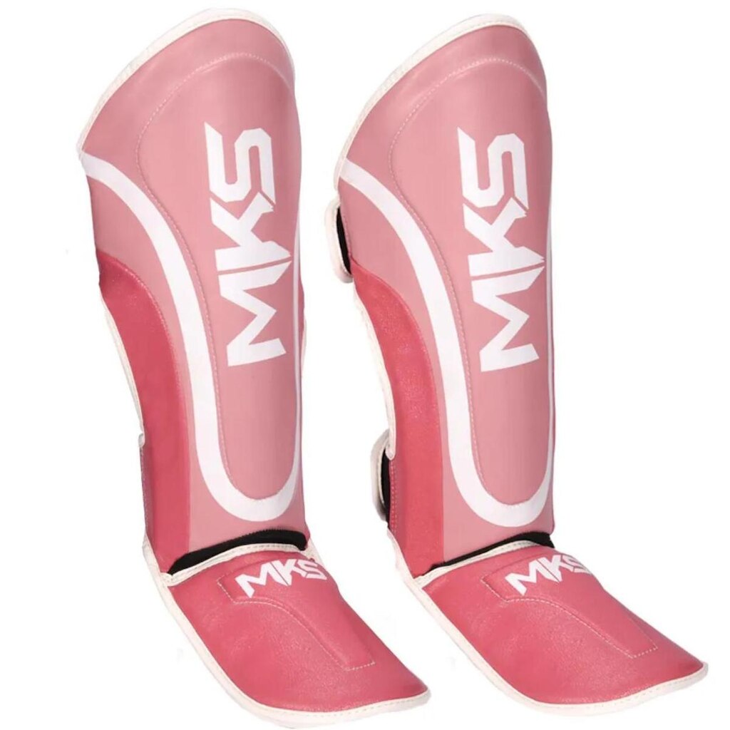 Caneleira de Muay Thai Kickboxing Prospect Rosa e Branco MKS Combat