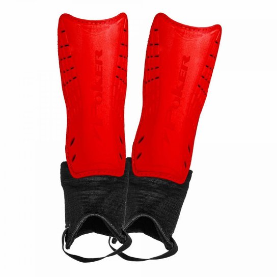 CANELEIRA POKER DEFEND COM TORNOZELEIRA - Vermelho Menor preço em CANELEIRA POKER DEFEND COM TORNOZELEIRA - Vermelho
