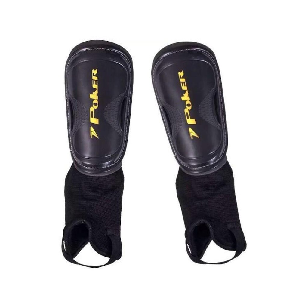 Caneleira Poker Infantil C Tornozeleira - Preto - U