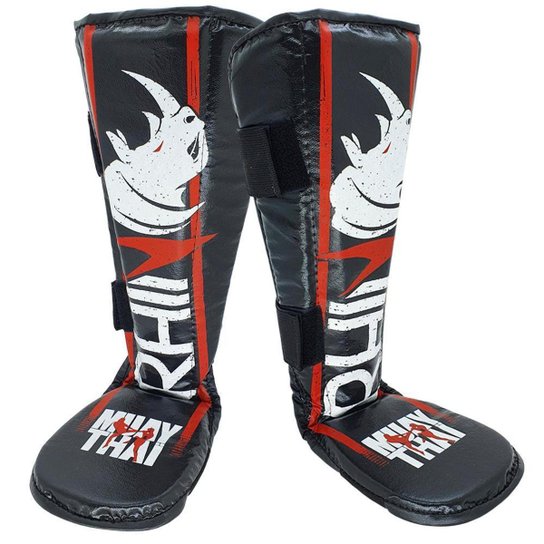Caneleira Protetor de Canela Muay Thai Básica Rhino - Preto Menor preço em Caneleira Protetor de Canela Muay Thai Básica Rhino - Preto