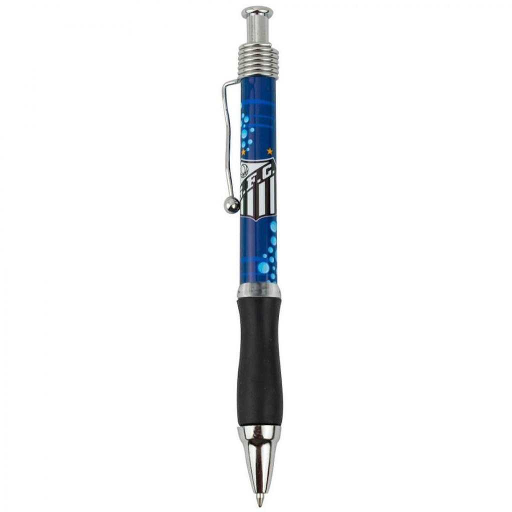 Caneta Esferográfica Roller Ball Azul Santos