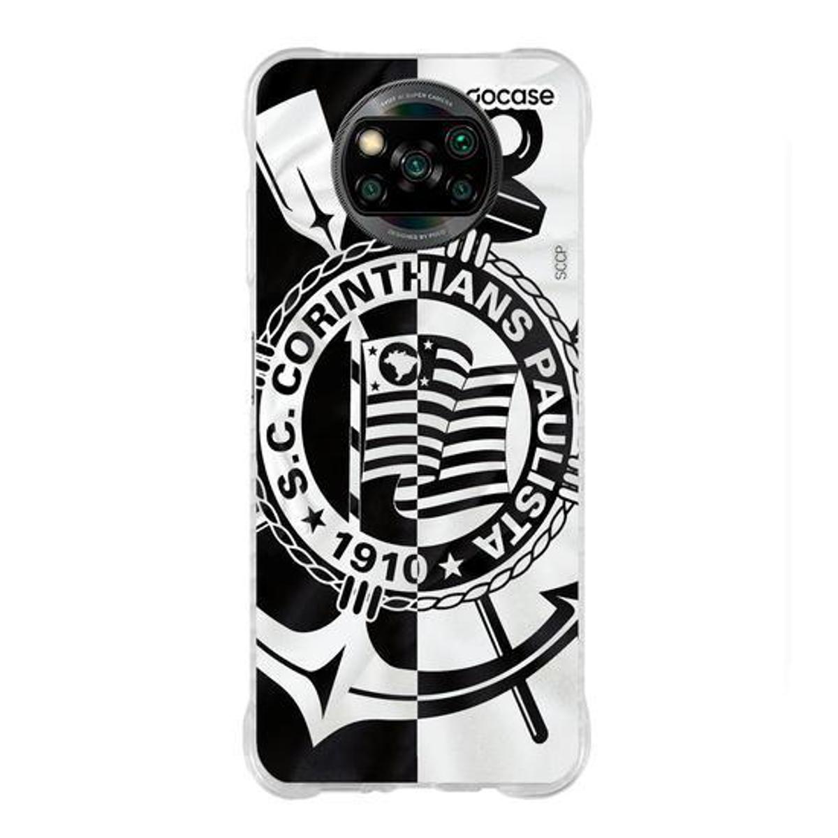 Capa Anti Impacto Slim Xiaomi Poco X3 - Corinthians Black and White - Única  | Netshoes