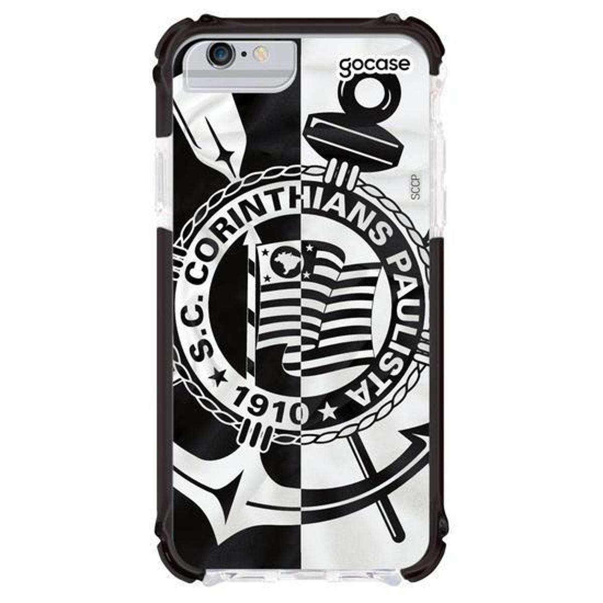 Capa Anti Impacto Ultra Preta iPhone 6 Plus/6s Plus - Corinthians Black and  White - Única | Netshoes