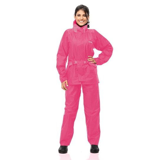 Capa Chuva Conjunto Nylon Feminino Moto Motoboy Pantaneiro - Rosa Menor preço em Capa Chuva Conjunto Nylon Feminino Moto Motoboy Pantaneiro - Rosa
