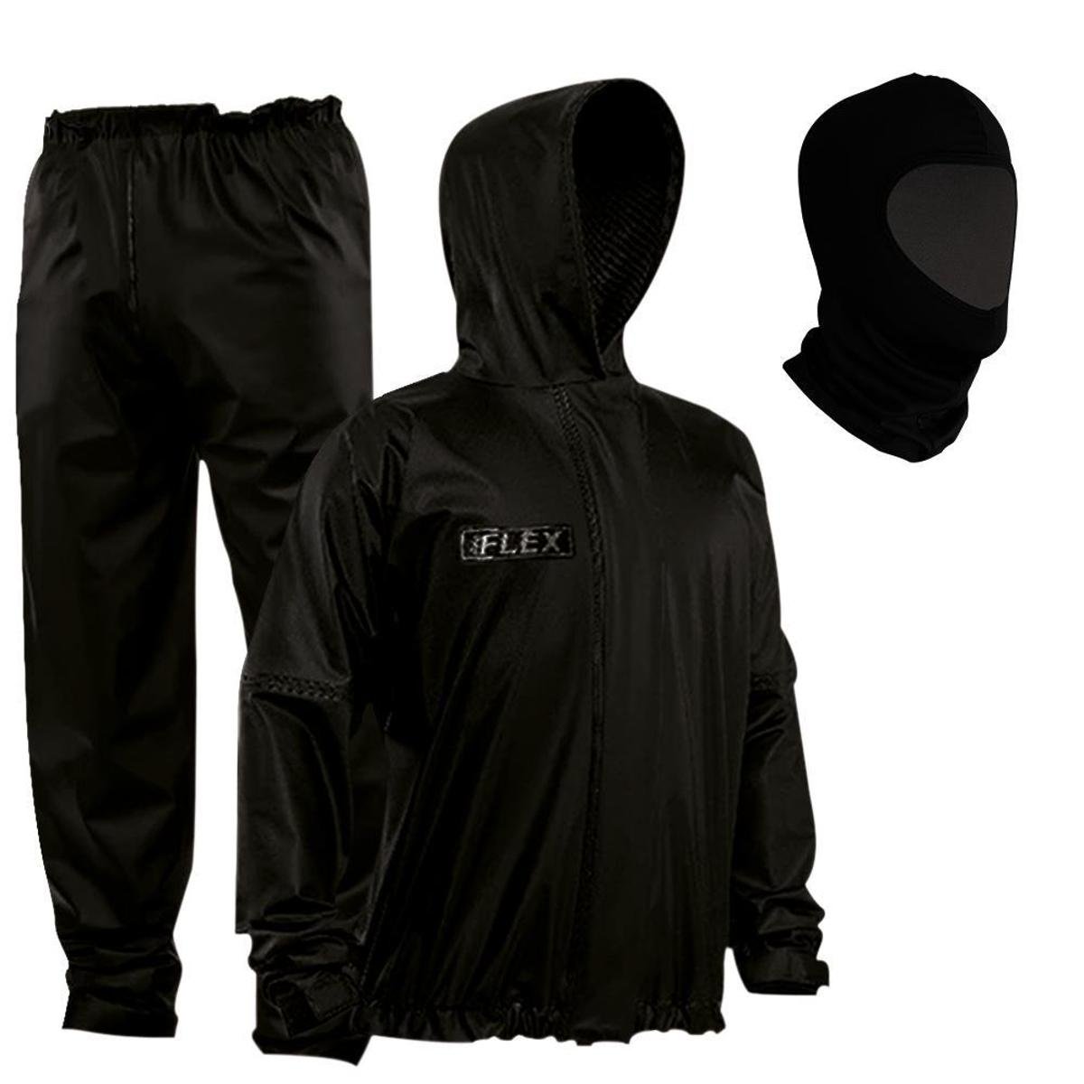 Capa de Chuva Delta Com Capuz PVC Motociclista Motoboy + Balaclava Menor preço em Capa de Chuva Delta Com Capuz PVC Motociclista Motoboy + Balaclava