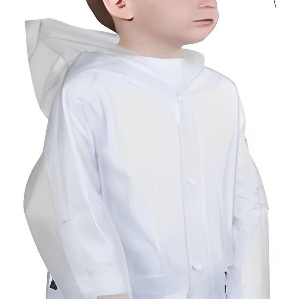 Capa de chuva infantil transparente pvc impermeável