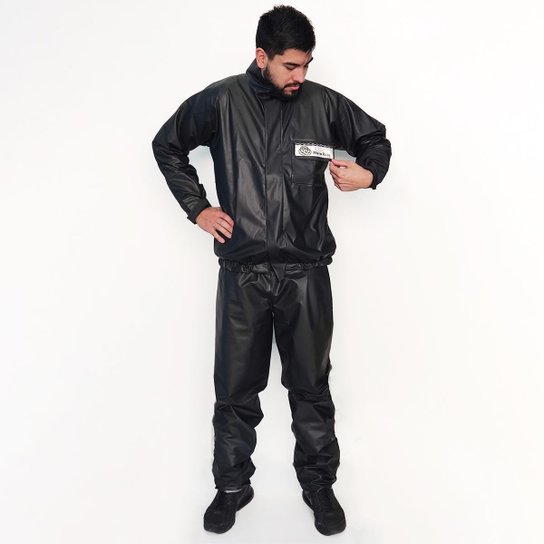 Capa De Chuva Motoqueiro / Motociclista Conjunto PVC Impermeável Brascamp - Preto - G - Preto Menor preço em Capa De Chuva Motoqueiro / Motociclista Conjunto PVC Impermeável Brascamp - Preto - G - Preto