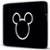 Capa para Notebook Mickey Com Bolso Preto - Preto