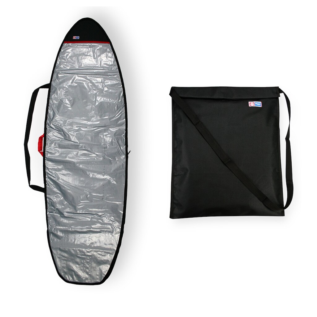 Capa Prancha Surf Fish Refletiva Acolchoada 6'0 A 6'3 + Saco Roupa Molhada - Maori Extreme