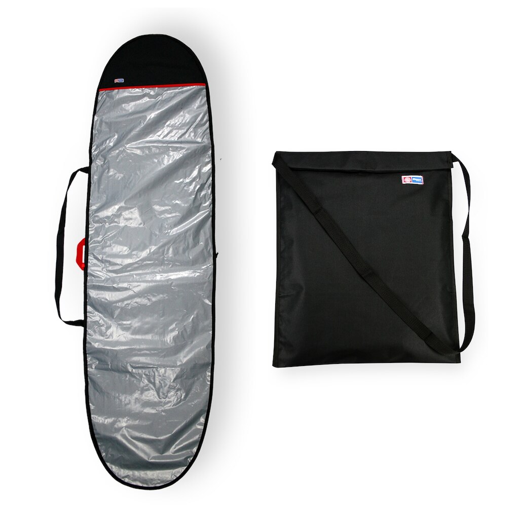 Capa Prancha Surf Longboard Refletiva Espuma 9'0 A 9'4 + Saco Roupa Molhada - Maori Extreme