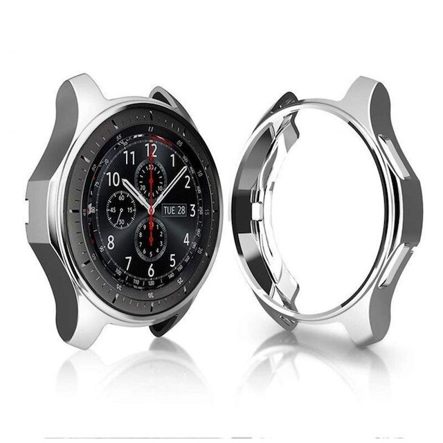 Capa Protetora Bumper Case compatível com Samsung Galaxy Watch 46mm - Samsung Gear S3 Frontier - Prata Menor preço em Capa Protetora Bumper Case compatível com Samsung Galaxy Watch 46mm - Samsung Gear S3 Frontier - Prata