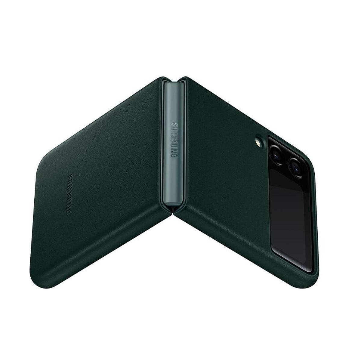 Capa Protetora Galaxy Z Flip3 Couro - Amarelo - Verde | Netshoes