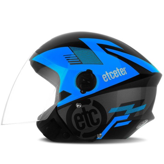 Capacete Aberto Etceter Open - Azul Menor preço em Capacete Aberto Etceter Open - Azul