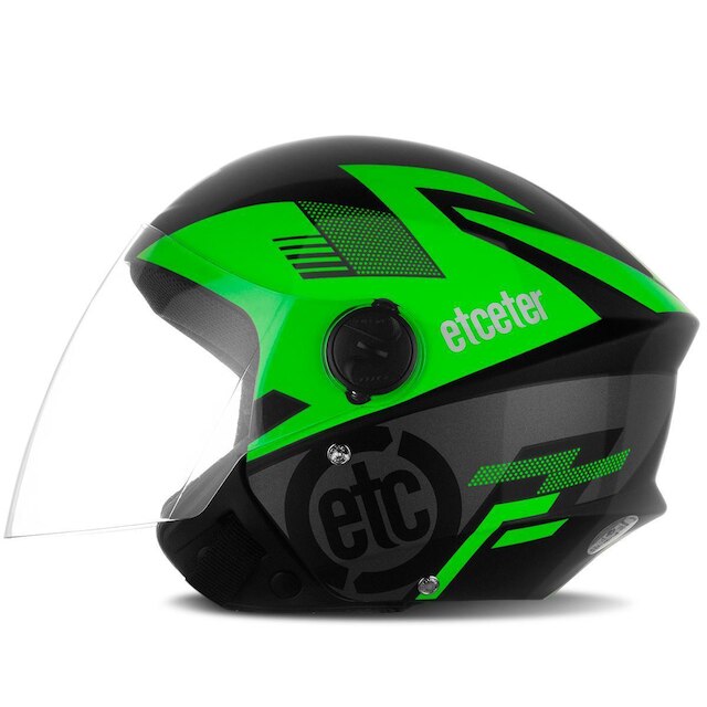 Capacete Aberto Etceter Open - Verde Menor preço em Capacete Aberto Etceter Open - Verde