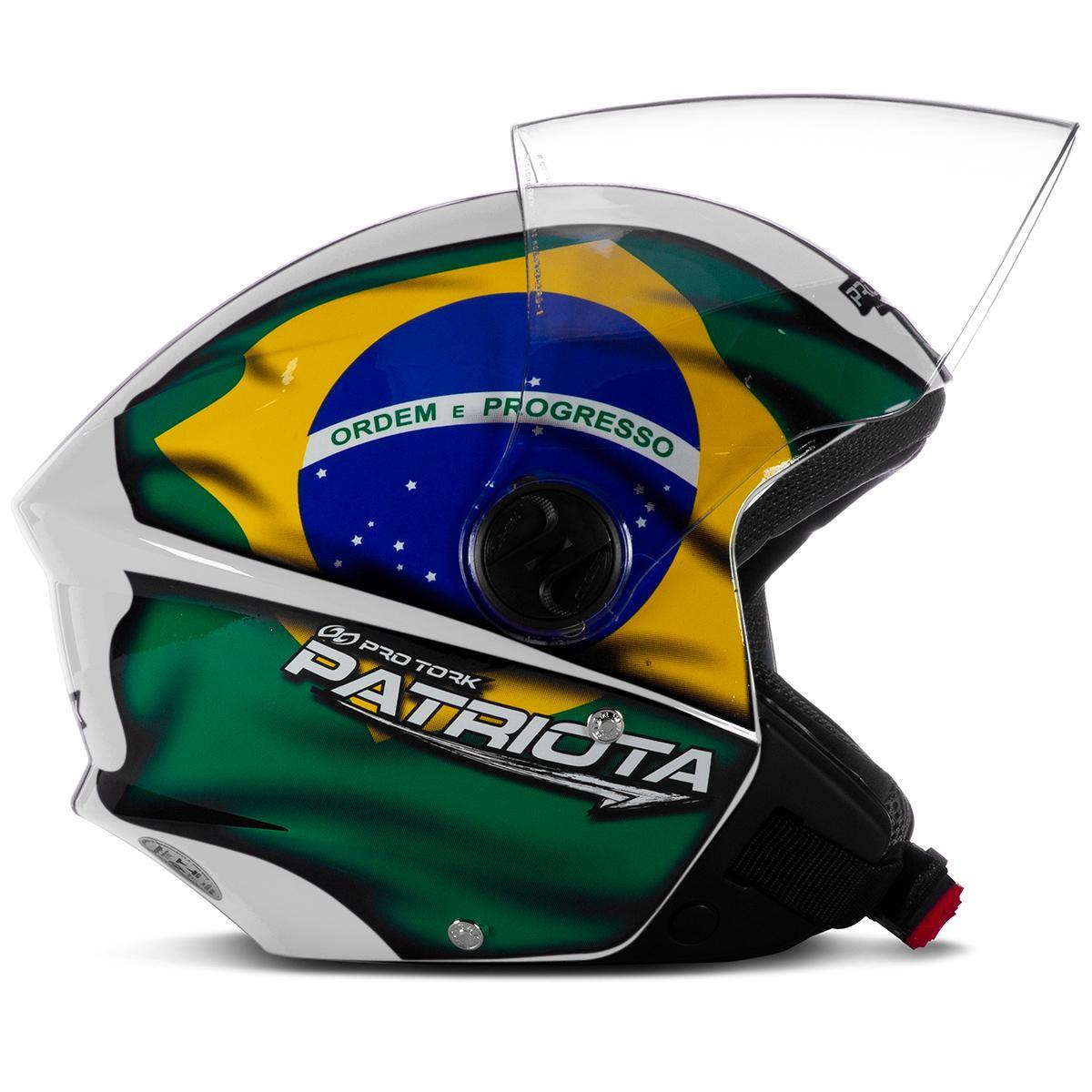 Capacete Aberto Pro Tork New Liberty 3 Patriota - Branco | Netshoes