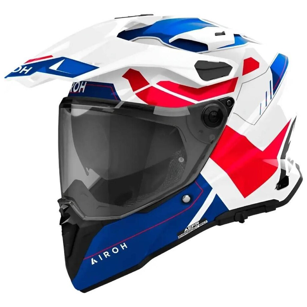 Capacete Airoh Commander 2 Reveal Azul e Vermelho
