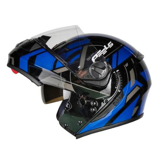 Capacete Articulado Moto Peels Urban U-rb2 Dynamic Robocop Azul Brilhante - Azul Menor preço em Capacete Articulado Moto Peels Urban U-rb2 Dynamic Robocop Azul Brilhante - Azul