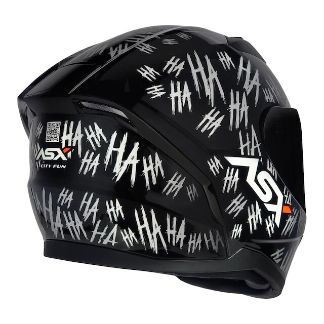 Capacete ASX City Fun Preto e Branco
