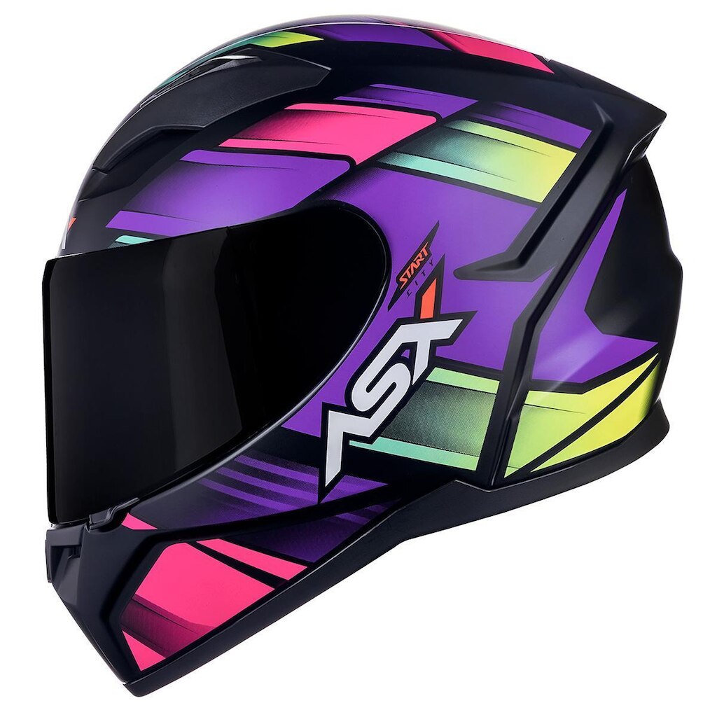 Capacete ASX City Start Preto Rosa e Lilás