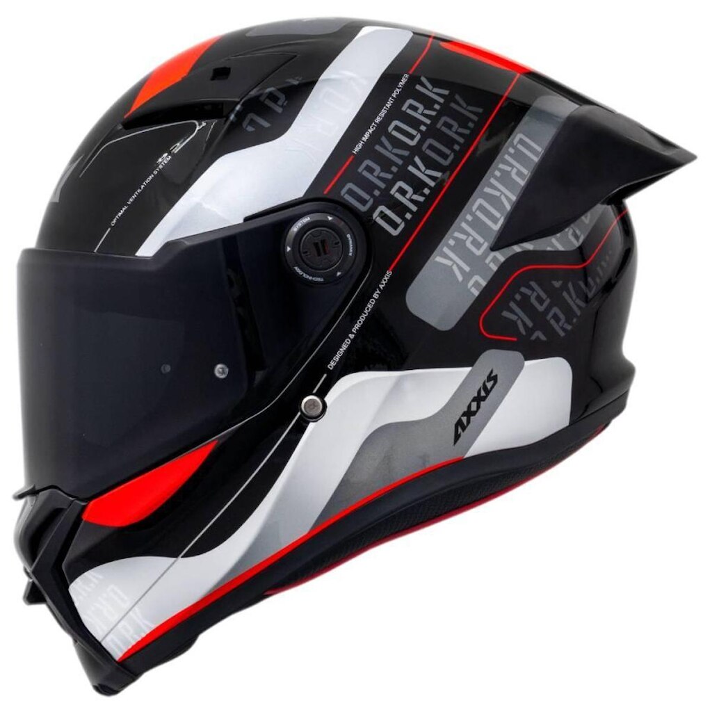 Capacete Axxis Fênix Ork B5 Preto e Vermelho