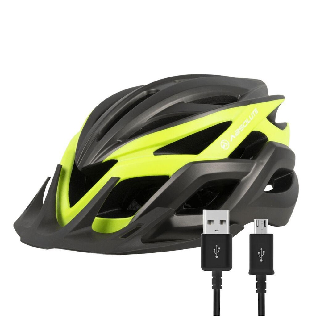 Capacete ciclismo Absolute Wild Flash led traseiro USB