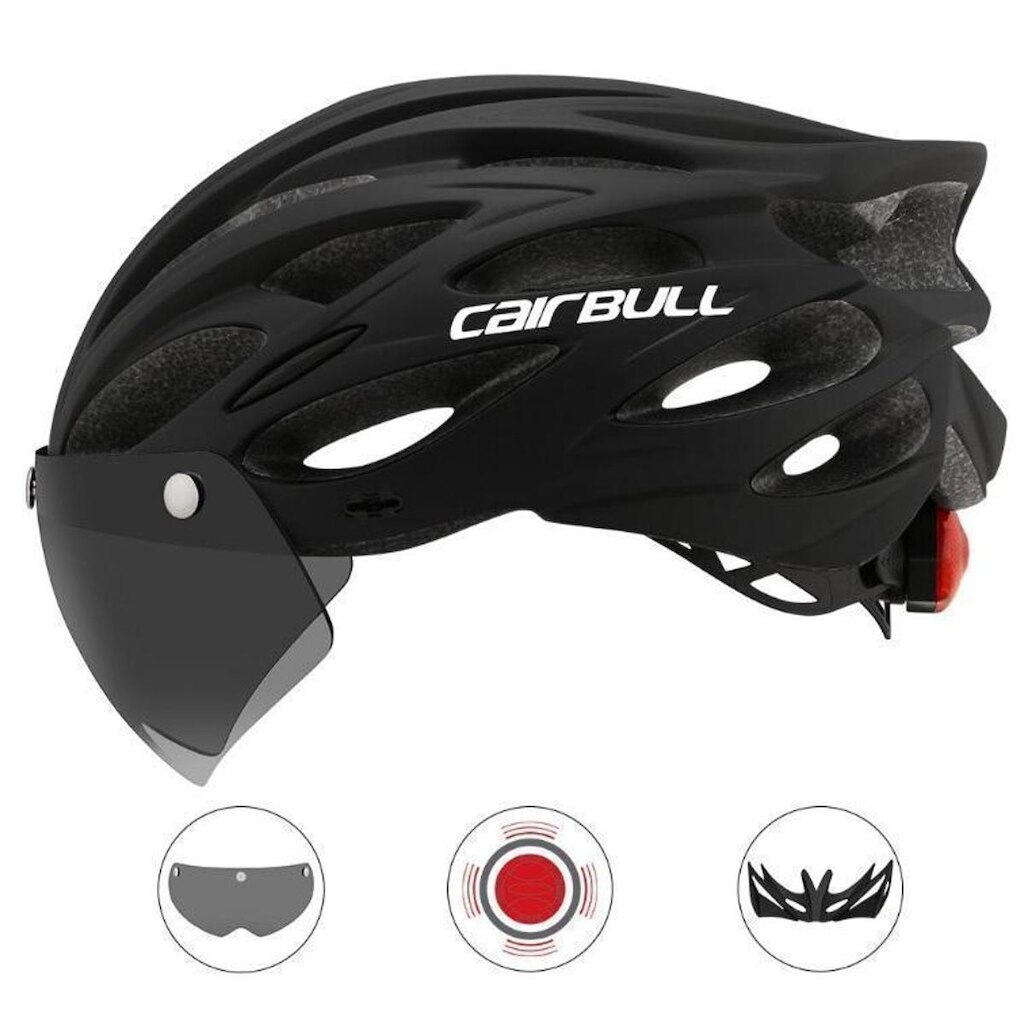 Capacete Ciclismo Mtb Com Viseira Magnética Led Ultraleve