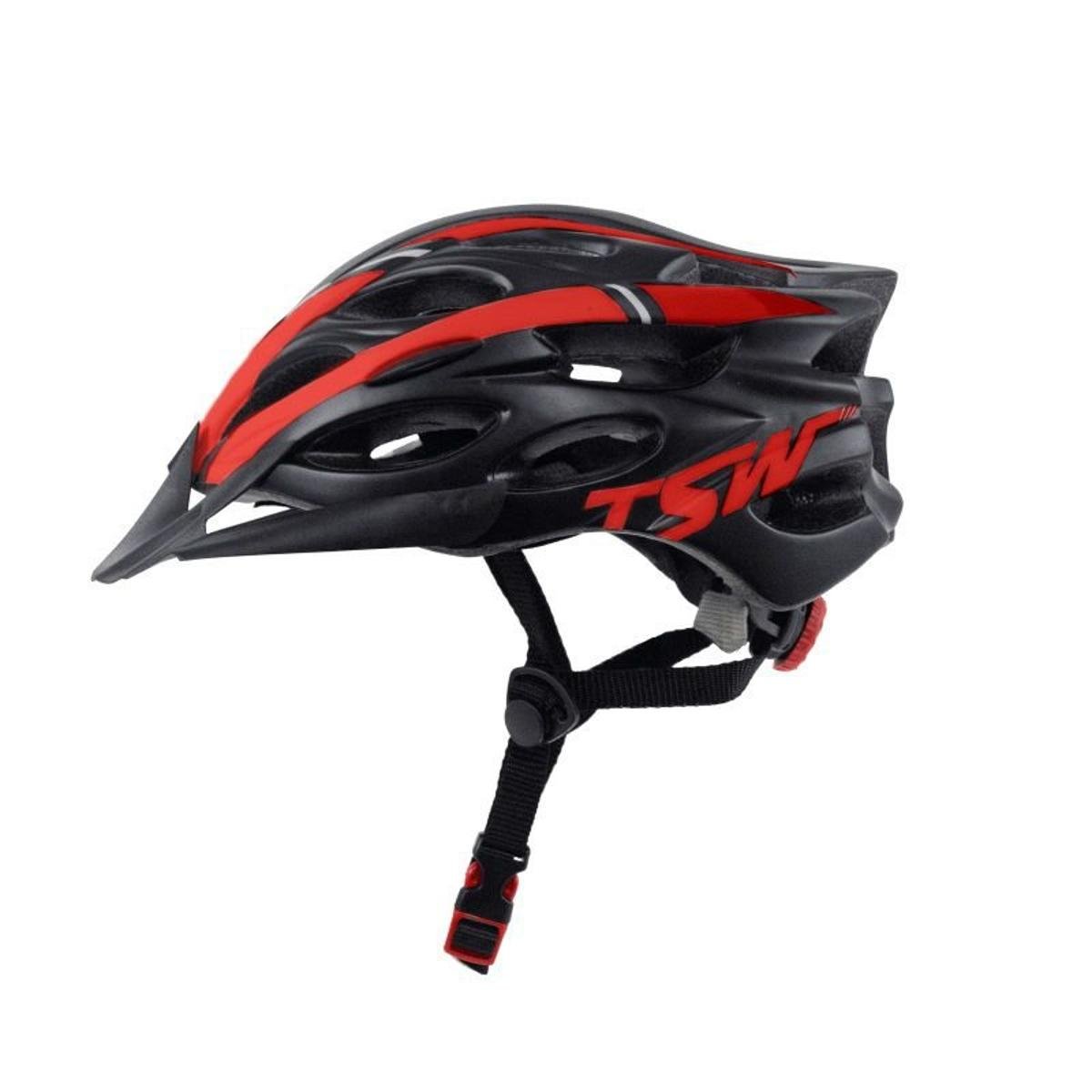 Capacete ciclismo preto e vermelho Clearance
