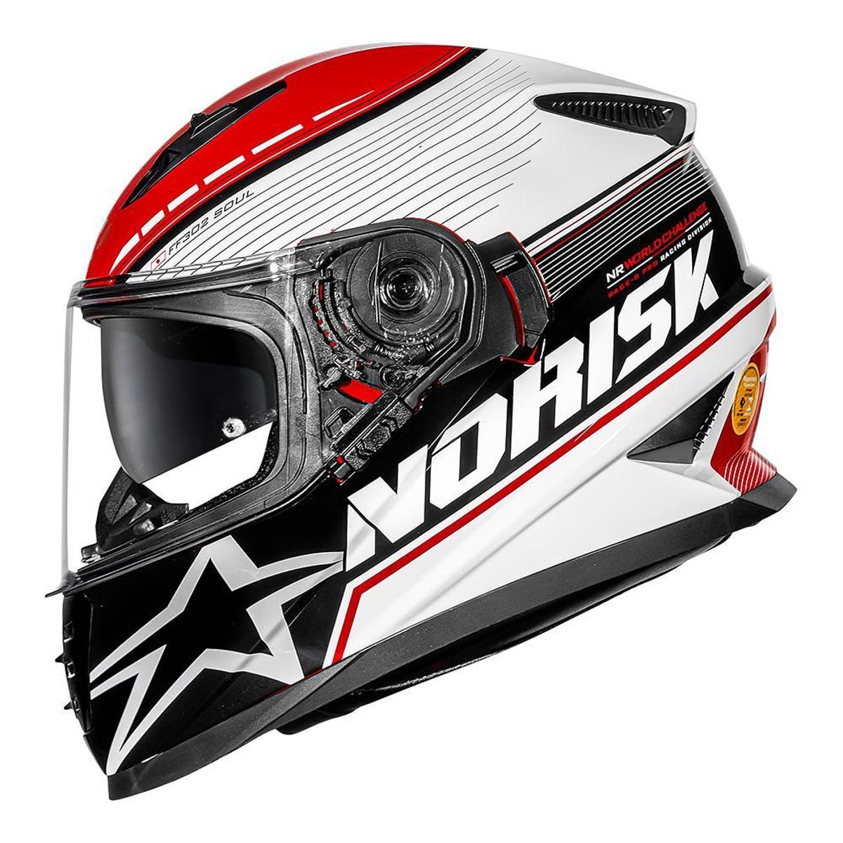Capacete com Óculos Norisk FF302 Soul 2 Grand Prix Países - Branco