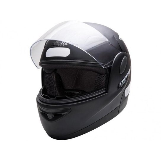 Capacete de Moto Fechado Taurus Zarref - Preto Fosco Menor preço em Capacete de Moto Fechado Taurus Zarref - Preto Fosco