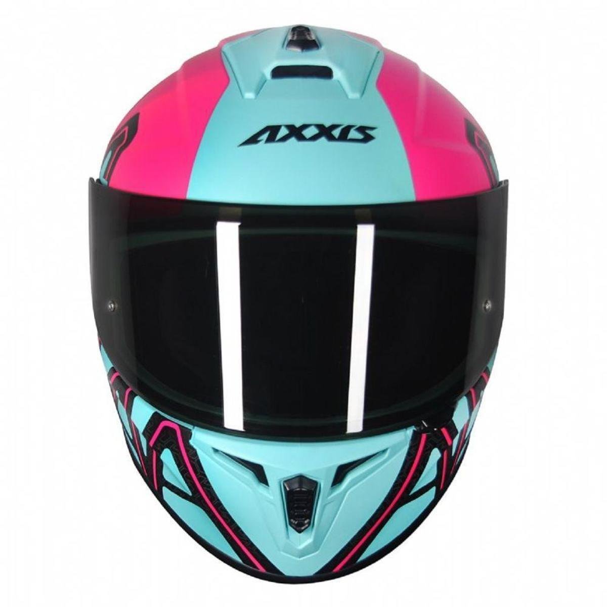 Capacete Draken Dekers Tifany Fosco Axxis Feminino - Azul+Rosa