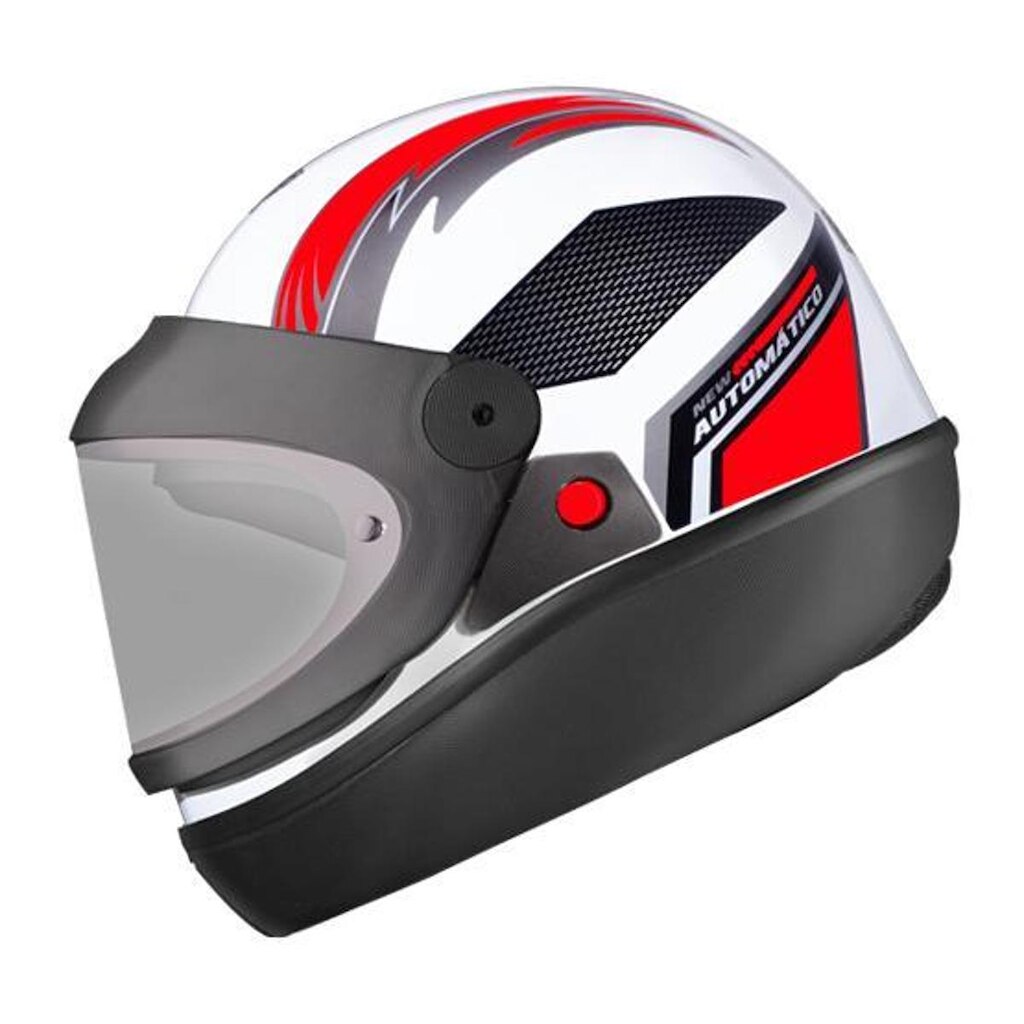 Capacete Ebf Automático Bolt Branco e Vermelho San Marino