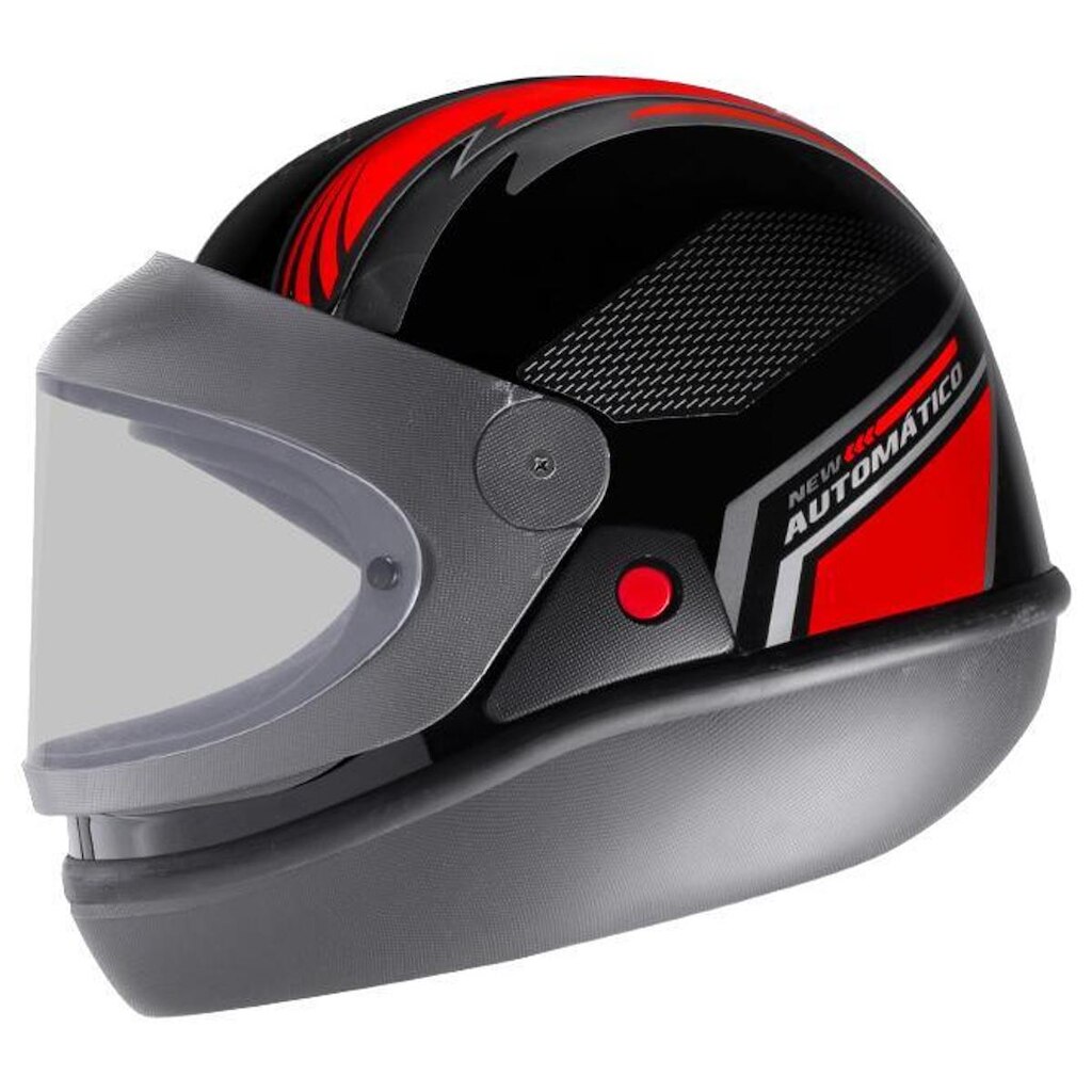 Capacete Ebf Automático Bolt Preto e Vermelho San Marino