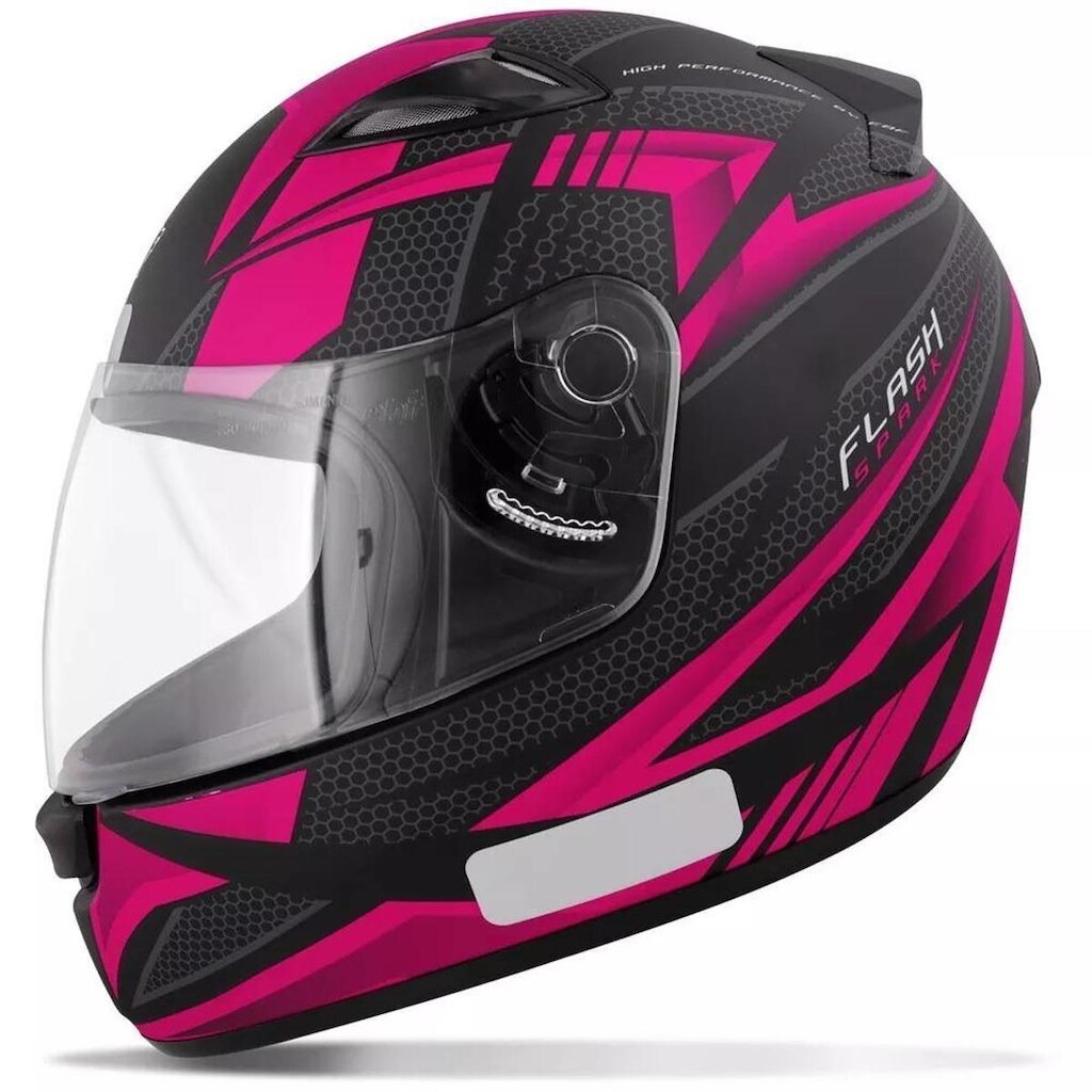 Capacete Ebf New Spark Flash Fosco Preto e Rosa