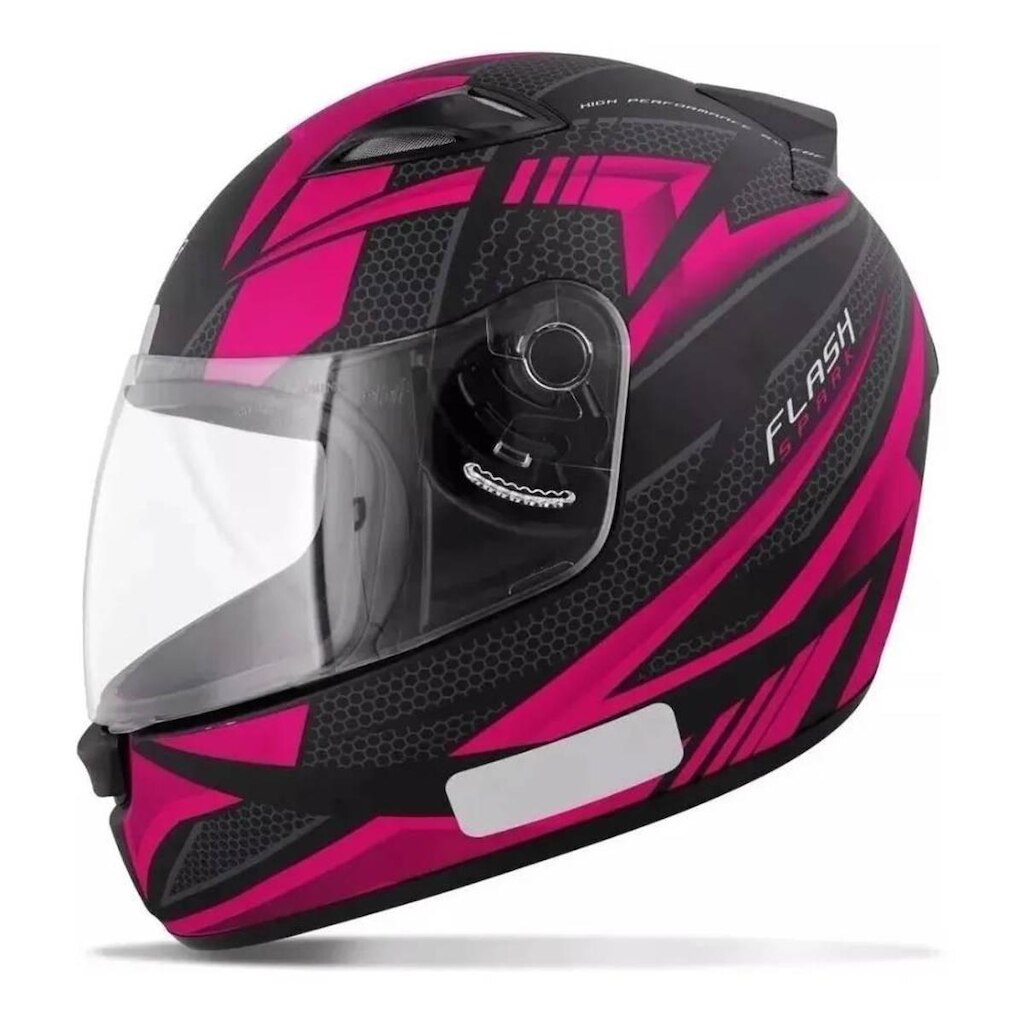 Capacete Ebf New Spark Flash Preto e Rosa Fosco