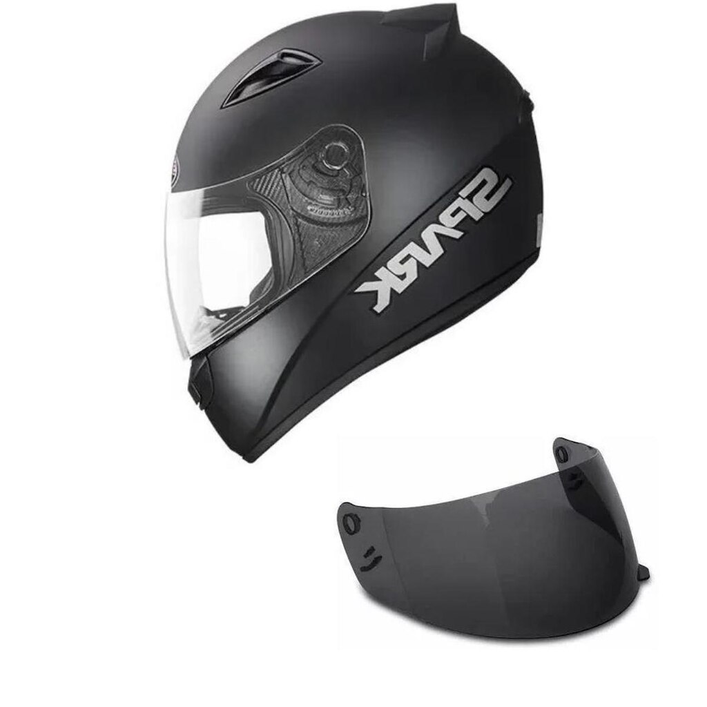 Capacete Ebf New Spark Solid Fosco Mais Viseira Fumê