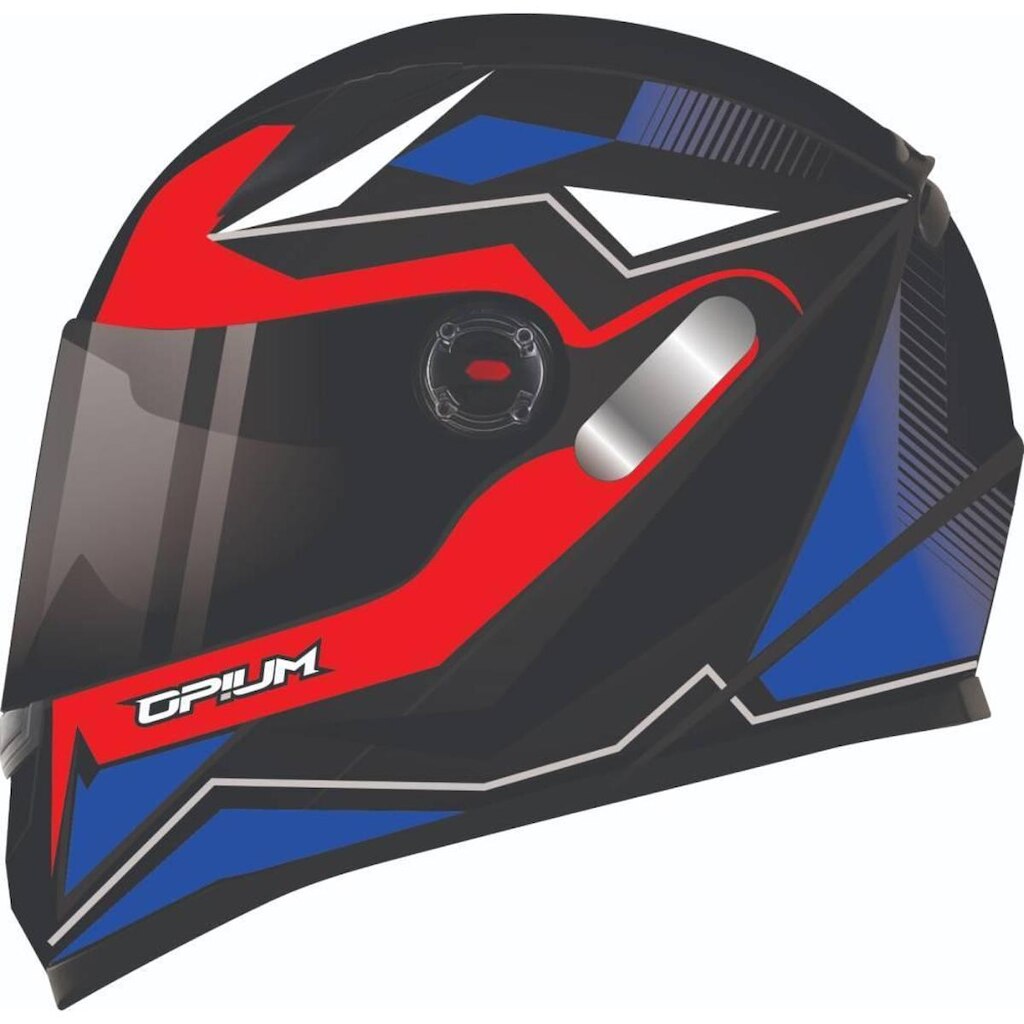 Capacete Ebf Opium Zwei Preto Azul e Vermelho