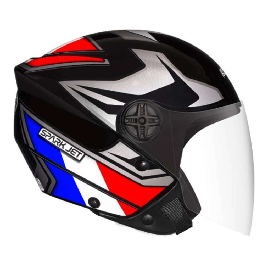 Capacete Ebf Spark Jet Bandeira França