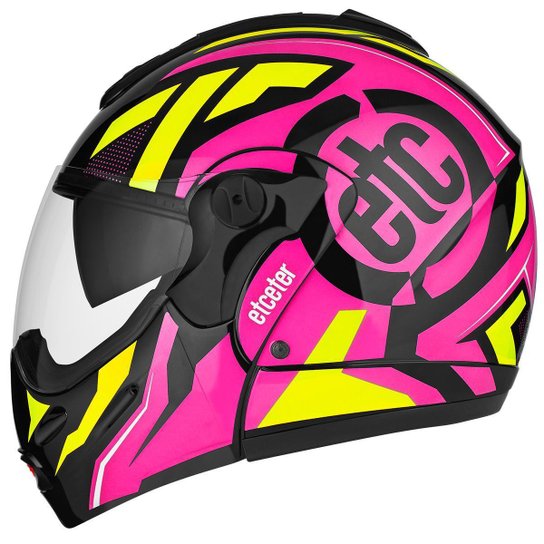 Capacete Escamoteável Mixs Captiva Etceter Stronger Faster Brilhante - Rosa+Amarelo Menor preço em Capacete Escamoteável Mixs Captiva Etceter Stronger Faster Brilhante - Rosa+Amarelo