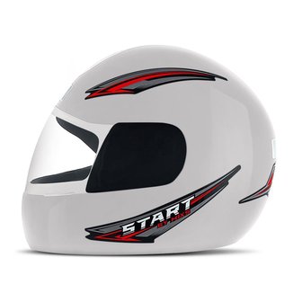 Capacete Fechado Mixs Start Branco Tam. 56