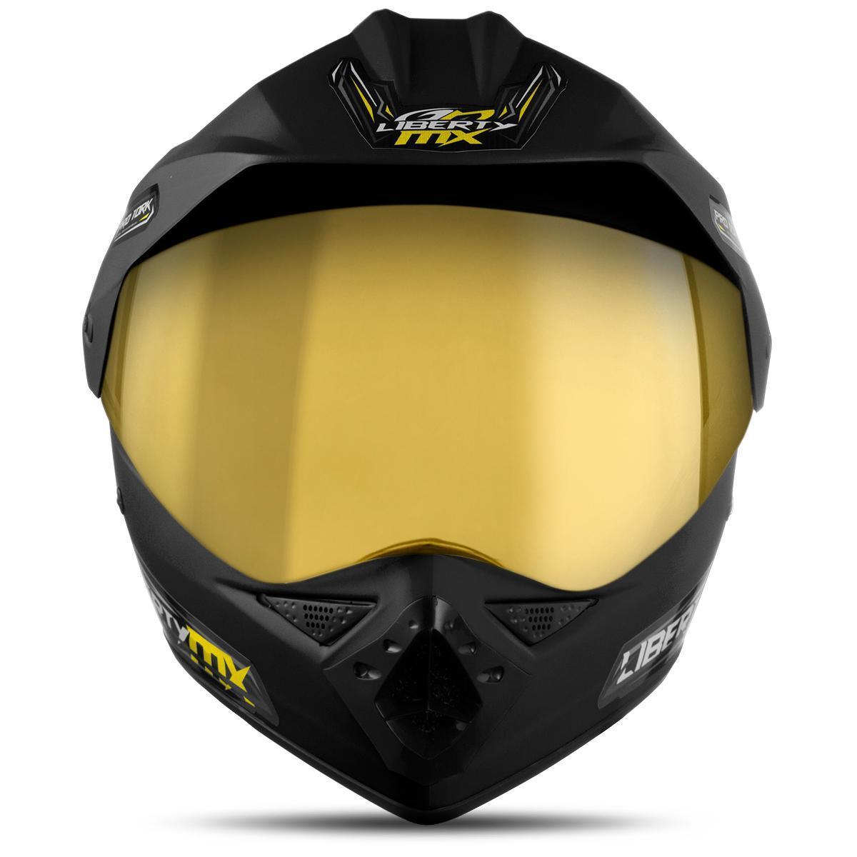 Capacete Fechado Pro Tork Liberty Mx Pro Vision Vis. Dourada