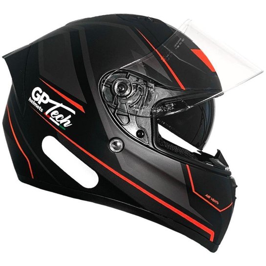 Capacete GP Tech V128 Faster C/ Viseira - Vermelho