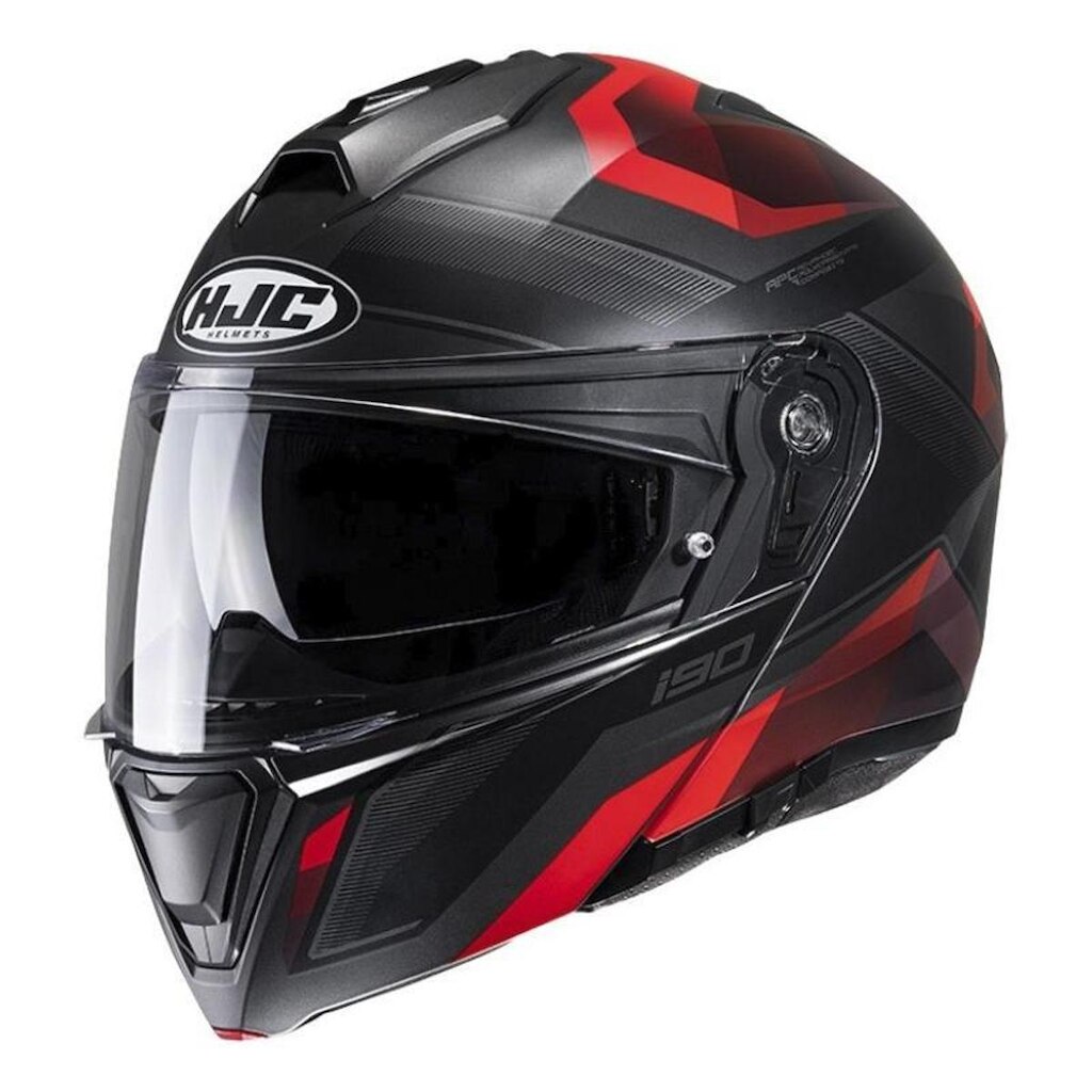 Capacete Hjc I90 Lark Preto Vermelho