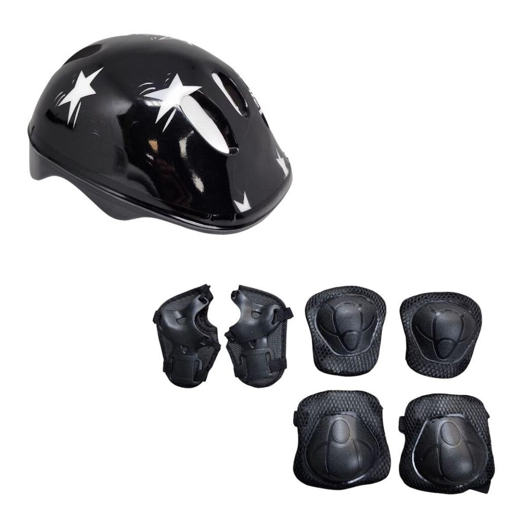 Capacete Infantil Patins Skate Kit Proteção 7 Peças Bicicleta