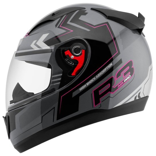 Capacete Jett Evo R3 Brilhante Fechado Moto - Rosa Menor preço em Capacete Jett Evo R3 Brilhante Fechado Moto - Rosa