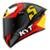 Capacete KYT TT Course Jaume Masia Flux Cinza e - Vermelho