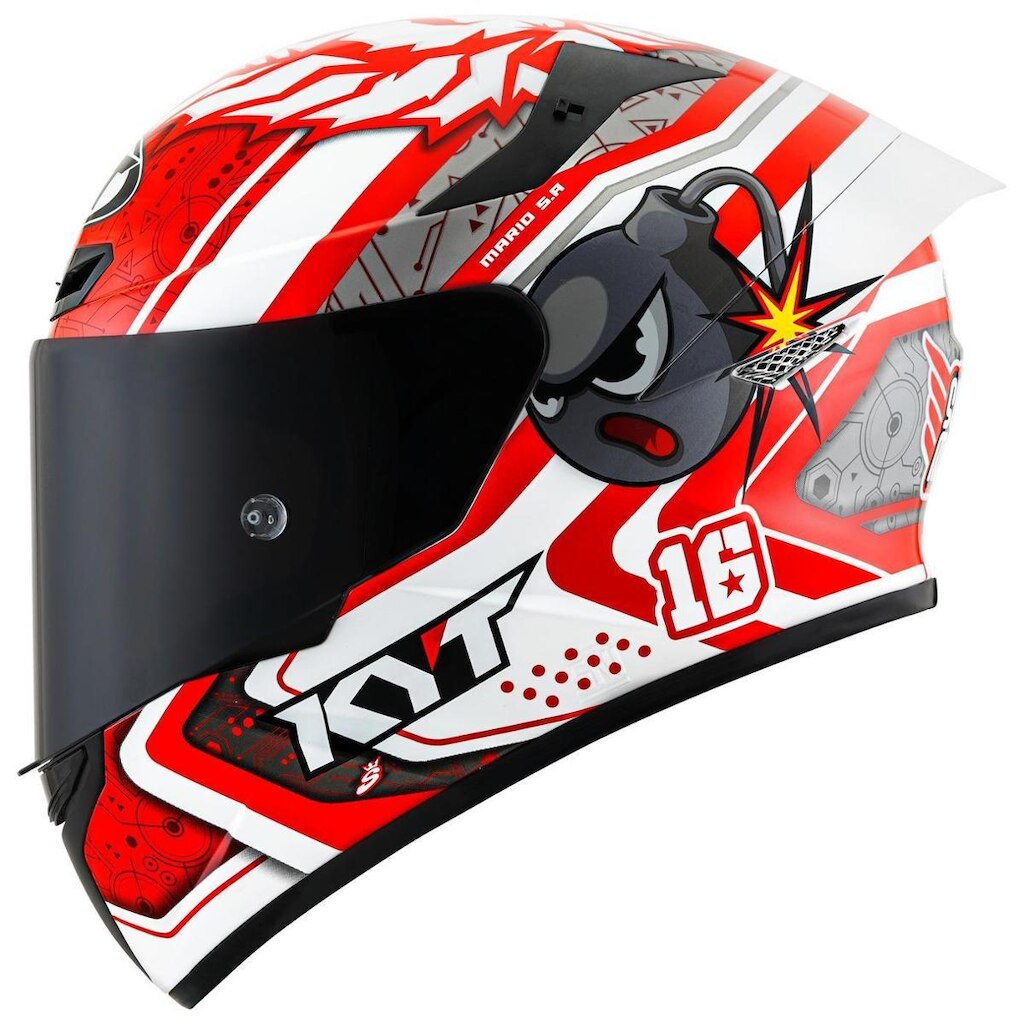 Capacete Kyt Tt Course Super Mario Vermelho