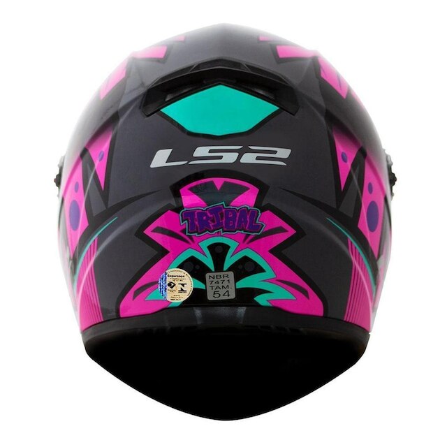 CAPACETE LS2 CLASSIC TRIBAL ROSA 54/XS
