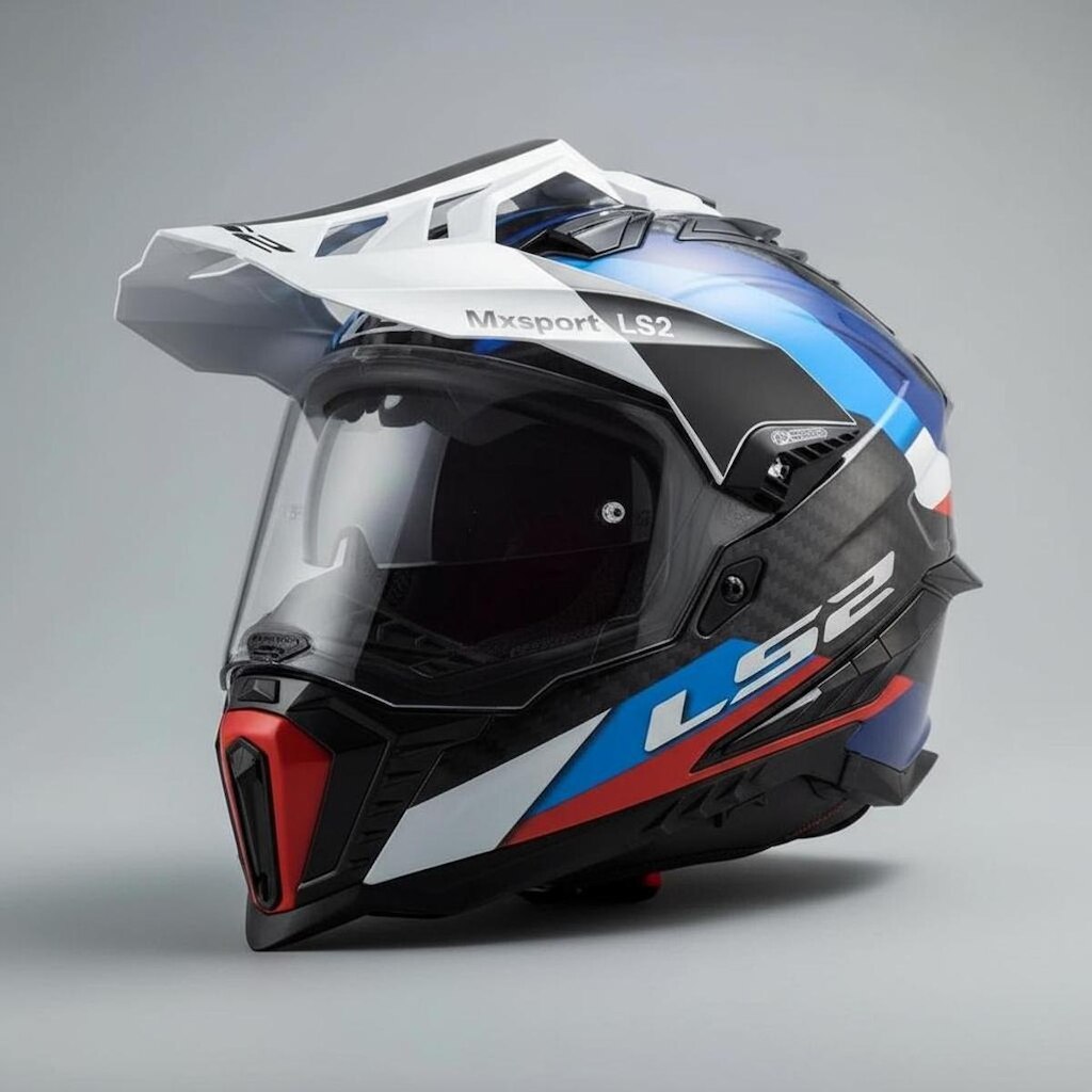 Capacete Ls2 Explorer Mx701 Carbon Frontier Azul Brilho