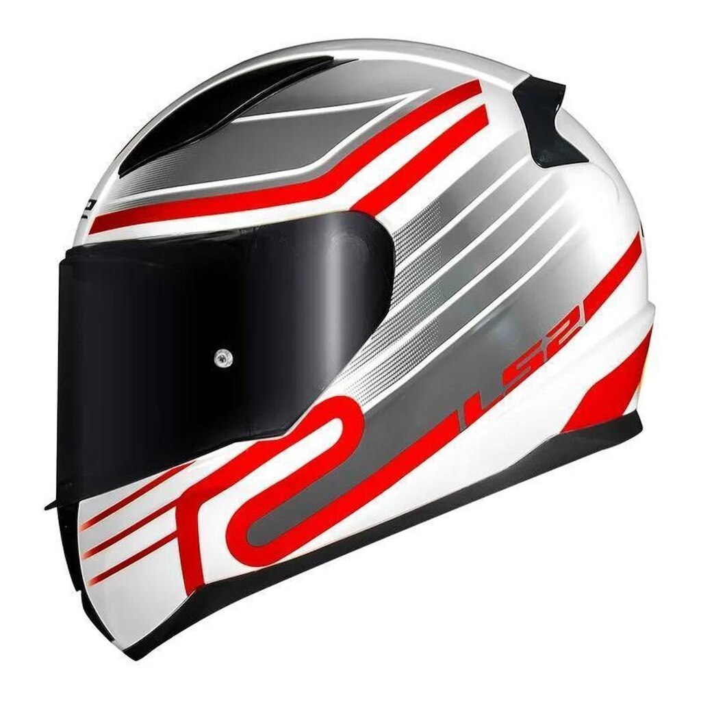 Capacete LS2 FF353 Rapid Circuit Branco e Vermelho