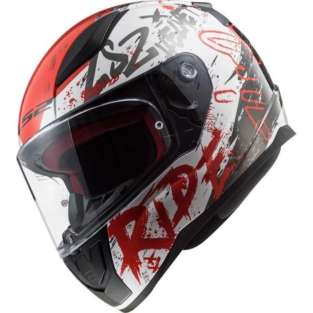 Capacete Ls2 Ff353 Rapid Naughty White/Red 58 (M) Branco+